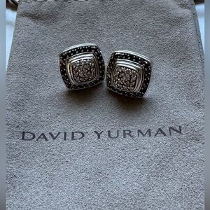 David Yurman Black and White Diamond Petite Albion Pave Diamond Earrings